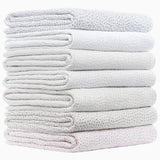 Organic Hand Stitched Sage Quilt by John Robshaw at Fig Linens and Home - Stack of Coverlets