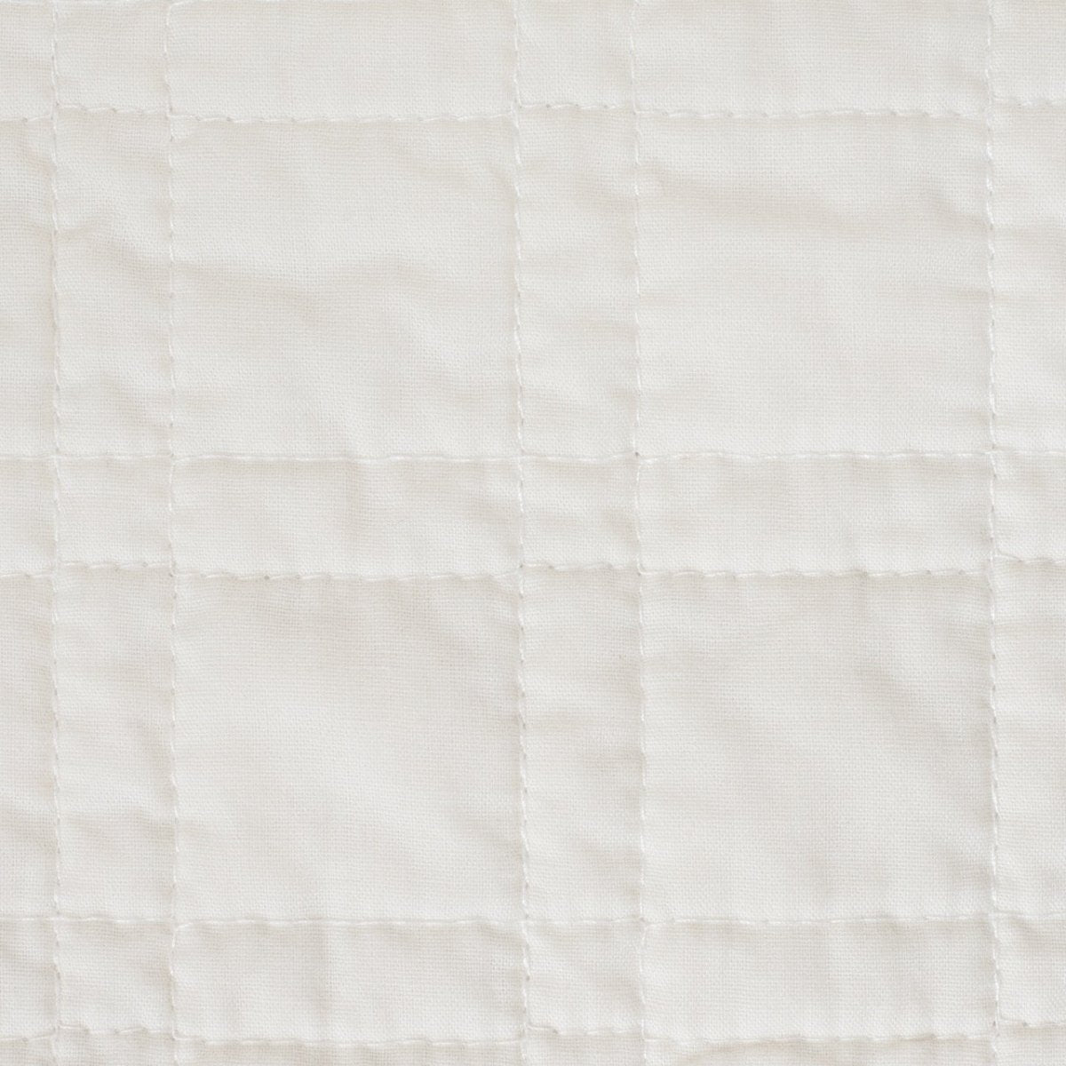 Pom Pom at Home - Owen Quilted Coverlet in Cream - Square Quilting Detail 1