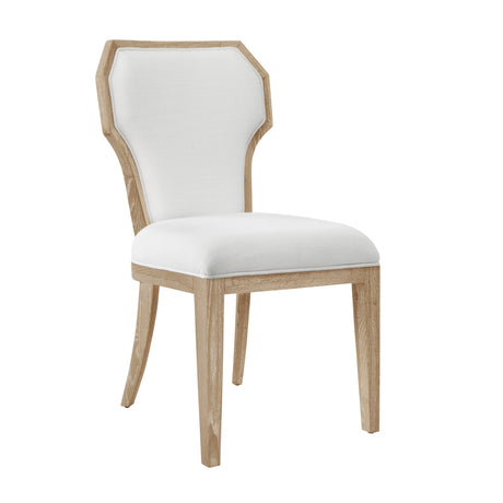 Tally Cerused Oak Dining Chair | Worlds Away Seating at Fig Linens and Home - Angle View