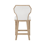 Tally Cerused Oak Counter Stool by Worlds Away at Fig Linens and Home - Back of Chair View