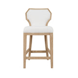 Tally Cerused Oak Counter Stool by Worlds Away at Fig Linens and Home - Front View of Bar Stool