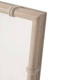 Worlds Away Tessa Light Cerused Oak Bamboo Detail Mirror - Corner Detail