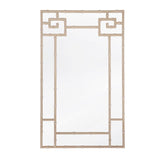 Worlds Away Tessa Light Cerused Oak Bamboo Wall Mirror at Fig Linens and Home - White Background