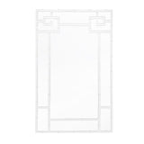 Worlds Away Tessa Bamboo Detail Mirror in White Lacquer by Worlds Away - 48"H x 29"W x 1.25"D White Lacquer at FIG LINENS AND HOME - 1