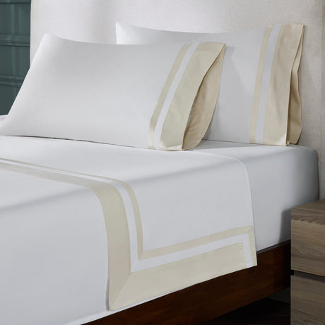 Stella Organic Cotton Percale Flat Sheet by Orchids Lux Home - Natural Twin 1