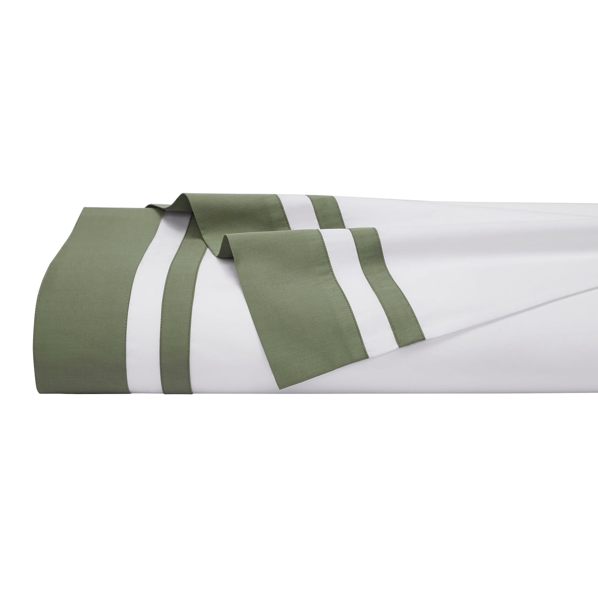 Stella Organic Cotton Percale Flat Sheet by Orchids Lux Home - Olive Green Twin Bed Sheets