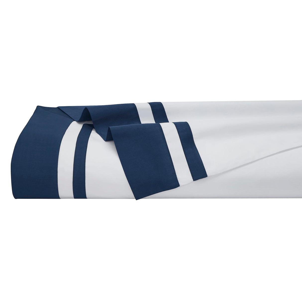 Stella Organic Cotton Percale Flat Sheet by Orchids Lux Home - Twin Navy