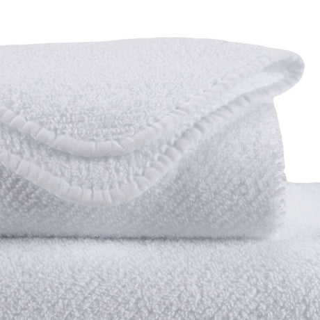 Abyss & Habidecor Abyss Twill Wash Mitt White 100 - White 100 Wash Mitt 7" x 9" at FIG LINENS AND HOME - 3