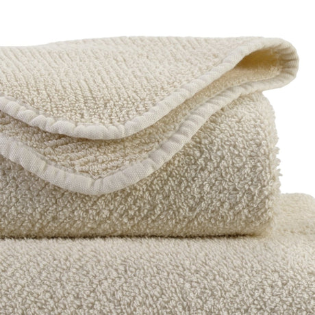 Abyss & Habidecor Abyss Twill Wash Mitt Ecru 101 - Ecru 101 Wash Mitt 7" x 9" at FIG LINENS AND HOME - 3