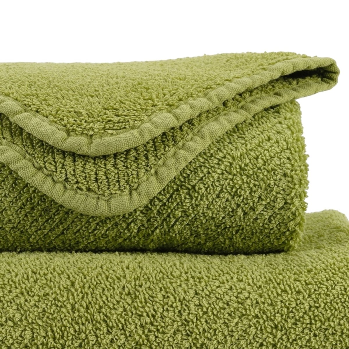 Abyss Twill Euro Guest Towel 17x24 Apple Green 165 - Fig Linens and Home - View 3
