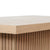 Tyson Natural Oak Pedestal Base Coffee Table by Worlds Away - Detailed View of Corner