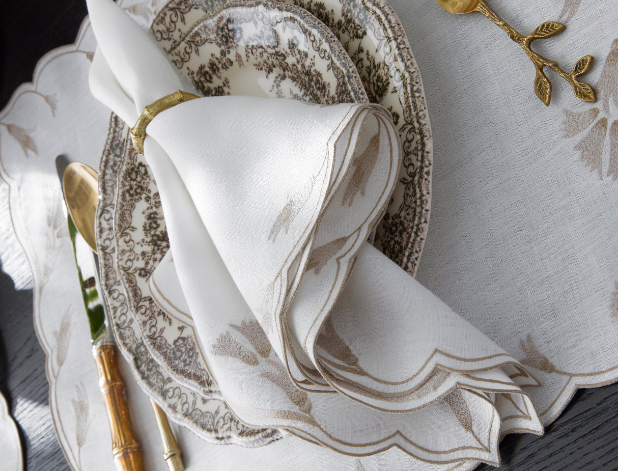 Marcella Tablecloth and Table Runner | Matouk at Fig Linens and Home
