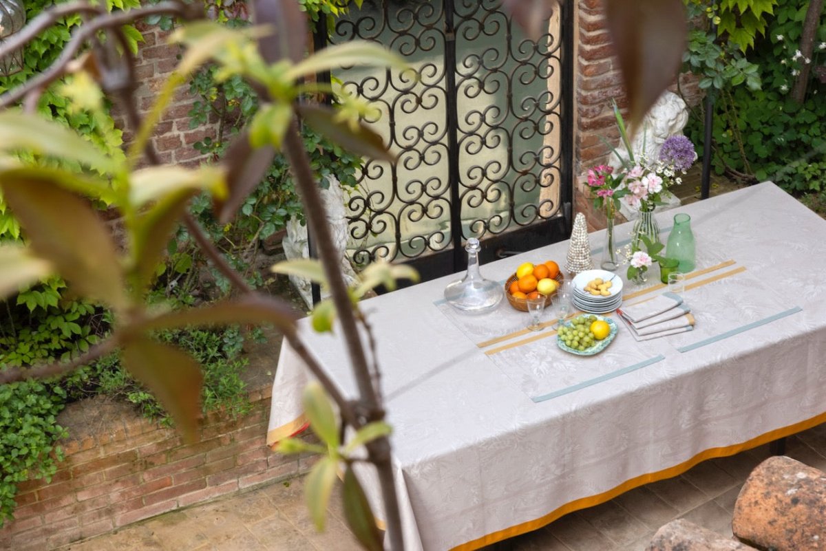 Table linen Sesame Fresque Yves Delorme 2 at Fig Linens and Home