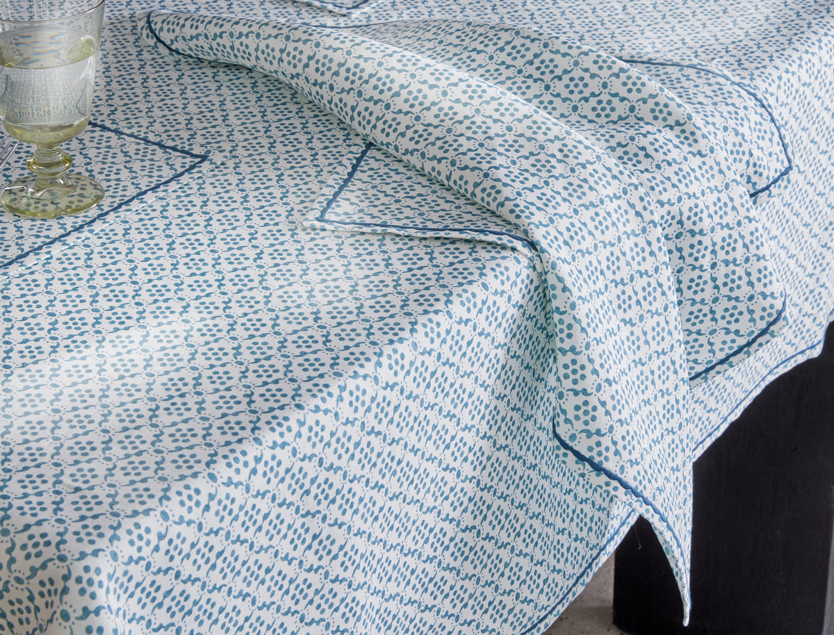 Matouk Schumacher Laksha Tablecloths at Fig Linens and Home - Lifestyle View 2