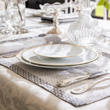 Evasion Celeste Grey 69" x 126" Tablecloth by Le Jacquard Français - 9at Fig Linens and Home - 1