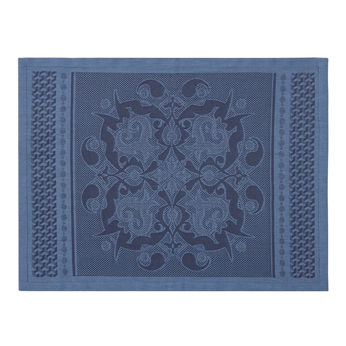 Palais Venitien Blue 20" x 14" Placemat by Le Jacquard Français - 9at Fig Linens and Home - 10