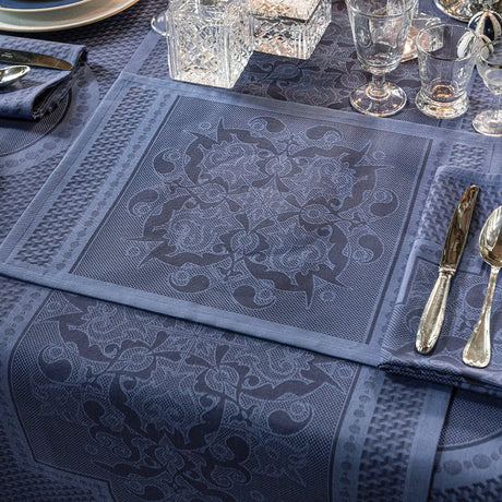 Palais Venitien Blue 23" x 23" Napkin by Le Jacquard Français - 9at Fig Linens and Home - 9
