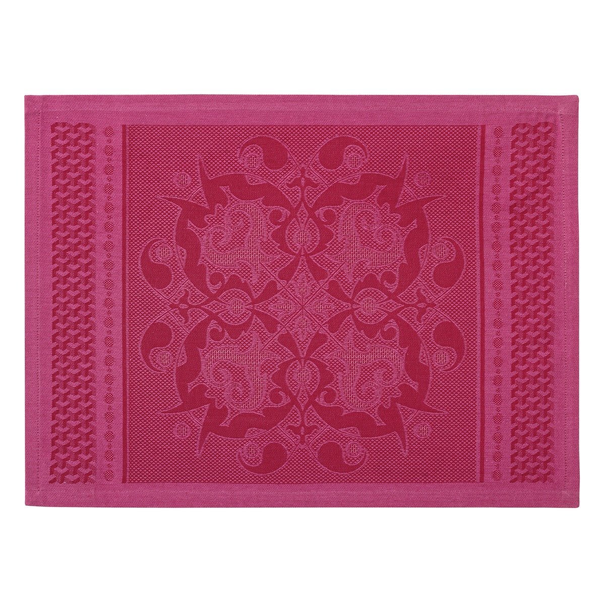 Palais Venitien Pink 20" x 14" Placemat by Le Jacquard Français - 9at Fig Linens and Home - 7