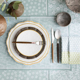 Wagara Green 20" x 20" Napkin by Le Jacquard Français - 9at Fig Linens and Home - 8