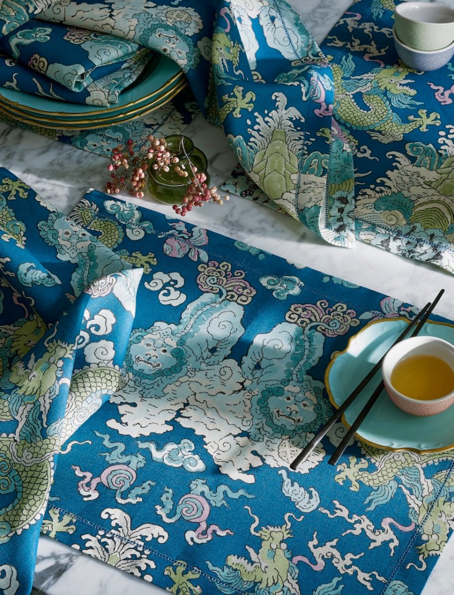 Matouk Table Matouk Schumacher Magic Mountain Aquarius Tablecloths and Table Linens ...