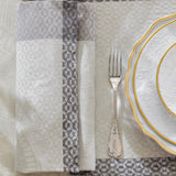 Evasion Celeste Grey 23" x 23" Napkin by Le Jacquard Français - 9at Fig Linens and Home - 3