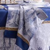 Festin Blue 22" x 22" Napkin by Le Jacquard Français - 9at Fig Linens and Home - 9