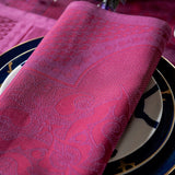 Palais Venitien Pink 23" x 23" Napkin by Le Jacquard Français - 9at Fig Linens and Home - 10