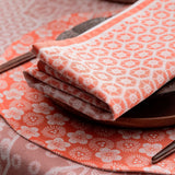 Wagara Pink 20" x 20" Napkin by Le Jacquard Français - 9at Fig Linens and Home - 4