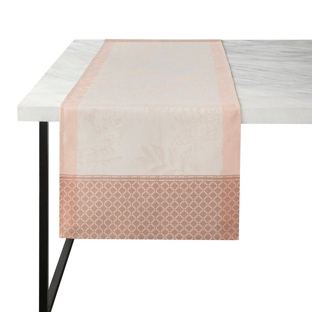 Le Jacquard Français Table Linens | Jardin d'eden beige table runner at Fig linens and home