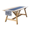 Festin Blue 20" x 79" Runner by Le Jacquard Français - 9at Fig Linens and Home - 2