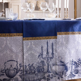 Festin Blue 69" x 98" Tablecloth by Le Jacquard Français - Holiday - Fig Linens and Home - 9