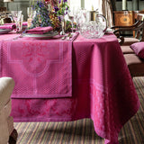 Palais Venitien Pink 69" x 126" Tablecloth by Le Jacquard Français - 9at Fig Linens and Home - 6