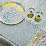 Wagara Green Round 15" Tray by Le Jacquard Français - 9at Fig Linens and Home - 1