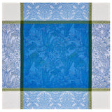escapade tropicale blue tablecloth by le jacquard français