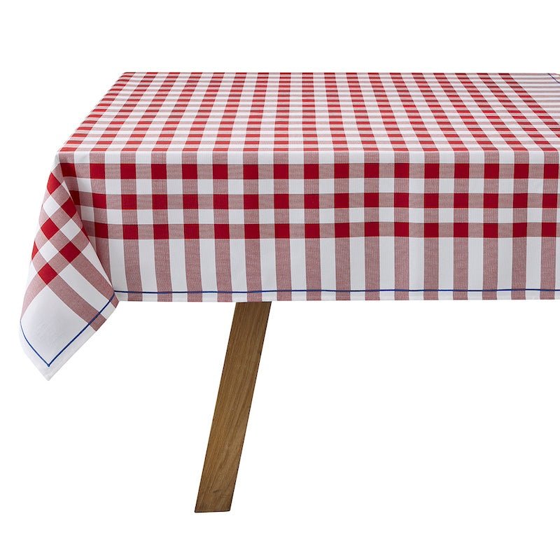 Tablecloth - Bistrot français red Table Linens by le jacquard français at Fig Linens and Home