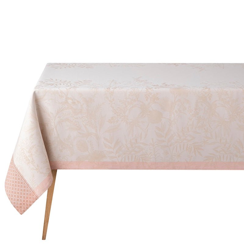 Tablecloth - Le Jacquard Francais Beige Jardin D'Eden Table Linens at Fig LInens and Home