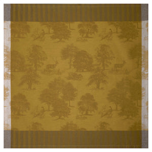 Souveraine Gold Tablecloth | Le Jacquard Francais Holiday Table Linens - Square Tablecloth