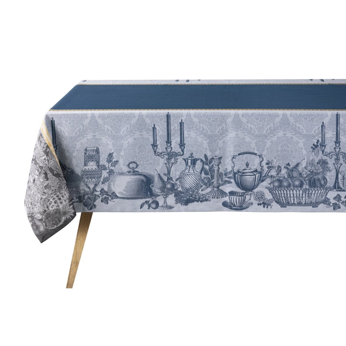 Festin Blue 69" x 69" Tablecloth by Le Jacquard Français - Holiday - Fig Linens and Home - 10