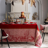 Festin Red 22" x 22" Napkin by Le Jacquard Français - 9at Fig Linens and Home - 8
