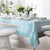 Blue Tablecloth - Jardin d'eden blue tablecloth by le jacquard français | Table Linens