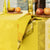 Le Jacquard Français Tablecloth Mumbai Safran Yellow detail view -  at Fig Linens and Home