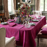 Palais Venitien Pink 69" x 98" Tablecloth by Le Jacquard Français - 9at Fig Linens and Home - 8