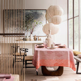 Wagara Pink 59" x 59" Tablecloth by Le Jacquard Français - 9at Fig Linens and Home - 10