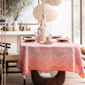 Wagara Pink 69" x 69" Coated Tablecloth by Le Jacquard Français - 9at Fig Linens and Home - 10