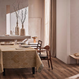 Wagara Beige 69" x 126" Coated Tablecloth by Le Jacquard Français - 9at Fig Linens and Home - 4