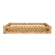 Tango Rattan Tray Front View by Worlds Away at Fig Linens and Home