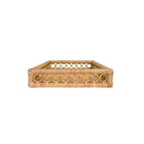 Tango Rattan Tray Side View by Worlds Away at Fig Linens and Home