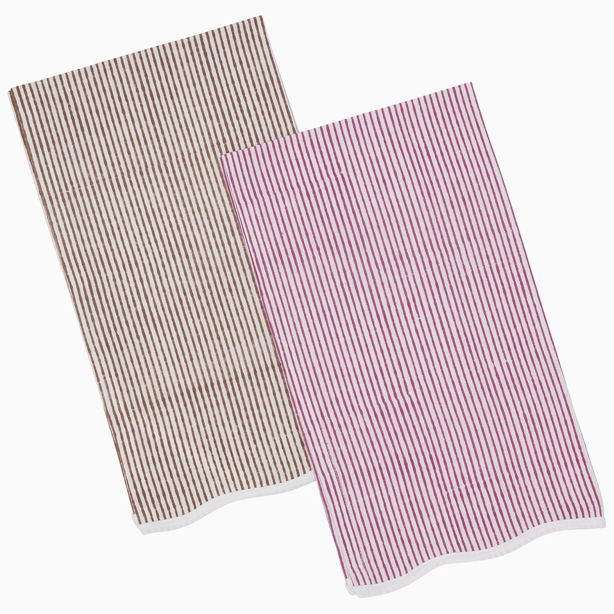 Nandi Berry & Coffee Tea Towels by John Robshaw at Fig Linens and Home - 1