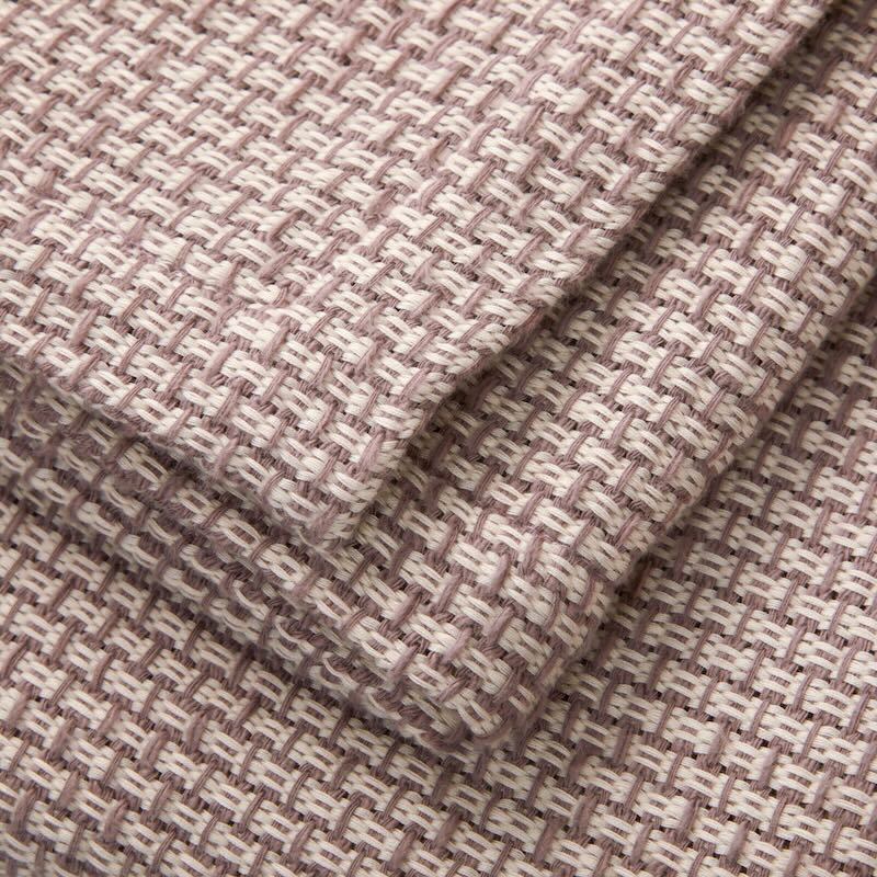 Transat Taupe Throw Blanket by Kenzo Paris at Fig Linens and Home | Yves Delorme
