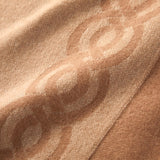 Chain Detail on Joyau Camel Cashmere Throw Blankets | Yves Delorme Couture Decor